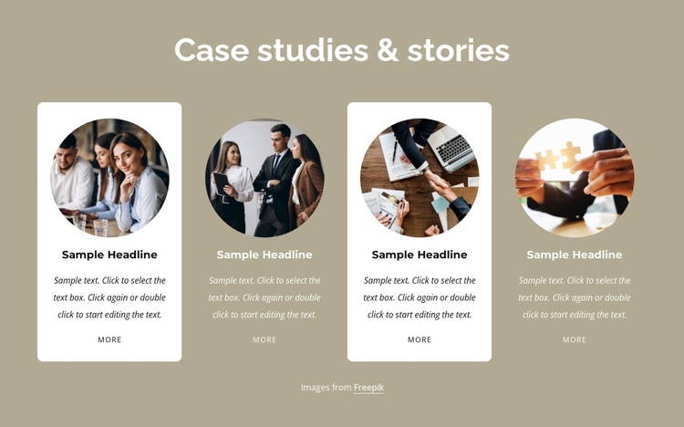 Case studies One Page Template