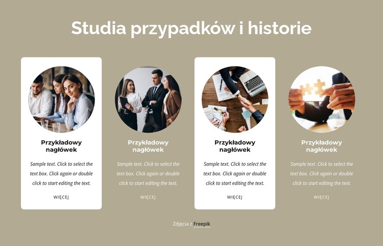 Studium przypadku Szablon CSS