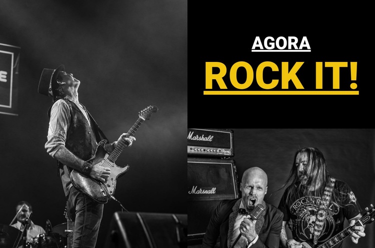 Musica rock Modelos de construtor de sites