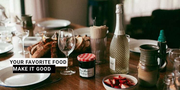 Prepare delicious food Website Mockup