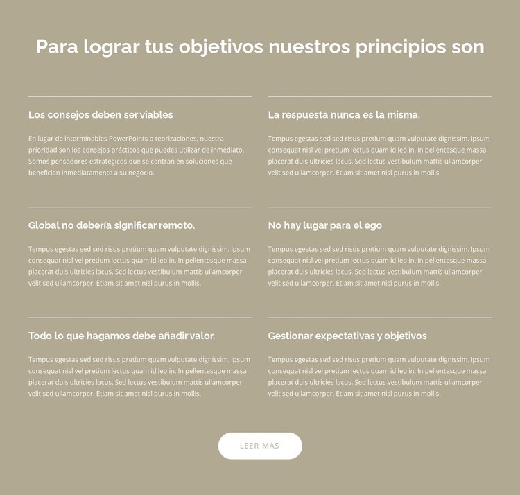 Consultoría empresarial global para un mundo dinámico Creador de sitios web HTML