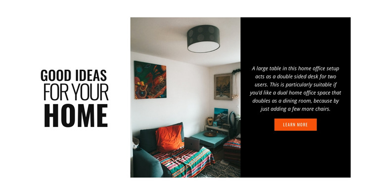 Custom furniture design Homepage Design