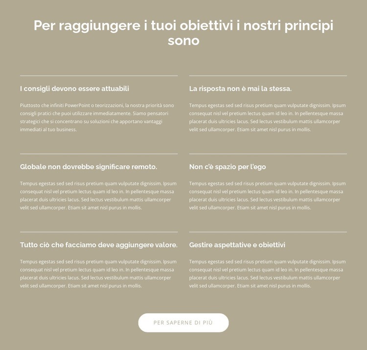 Consulenza aziendale globale per un mondo dinamico Modelli di Website Builder