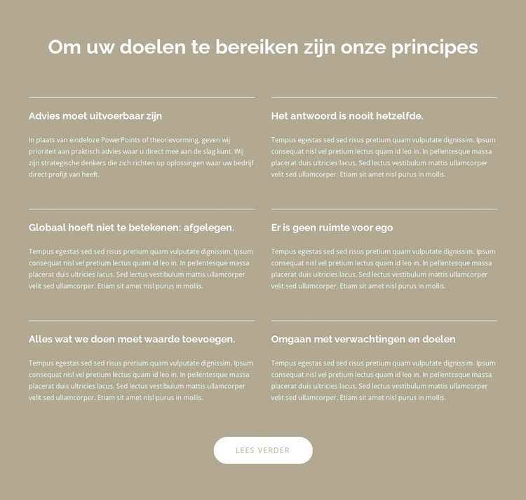 Wereldwijd bedrijfsadvies voor een dynamische wereld Website ontwerp