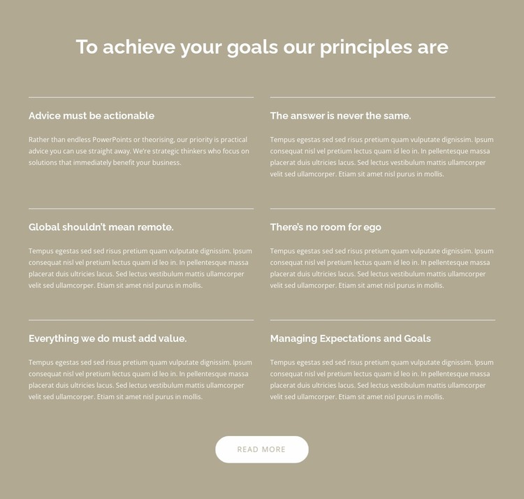 Global business consulting for a dynamic world Website Mockup