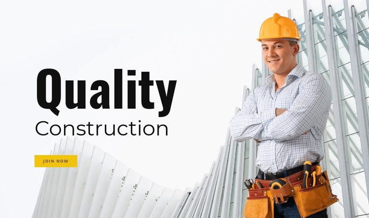 Quality construction Elementor Template Alternative
