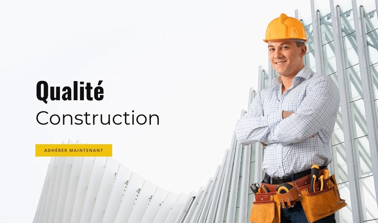 Construction de qualité Maquette de site Web
