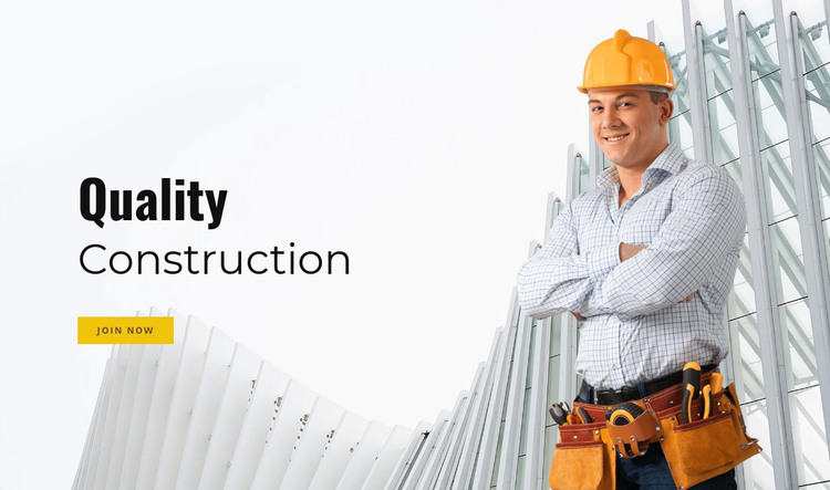 Quality construction Homepage Design