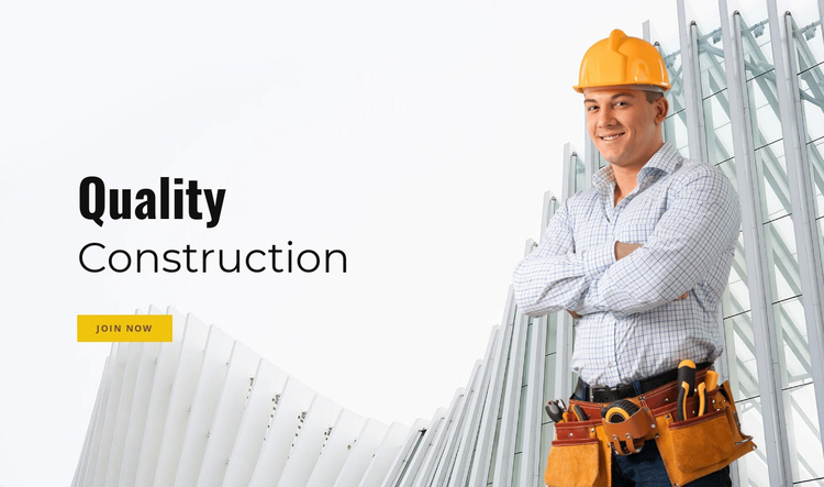 Quality construction Website Template