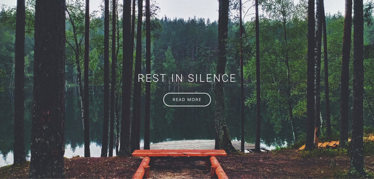 Rest in silence and solitude Homepage Design