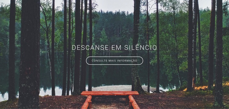 Descanse em silêncio e solidão Landing Page