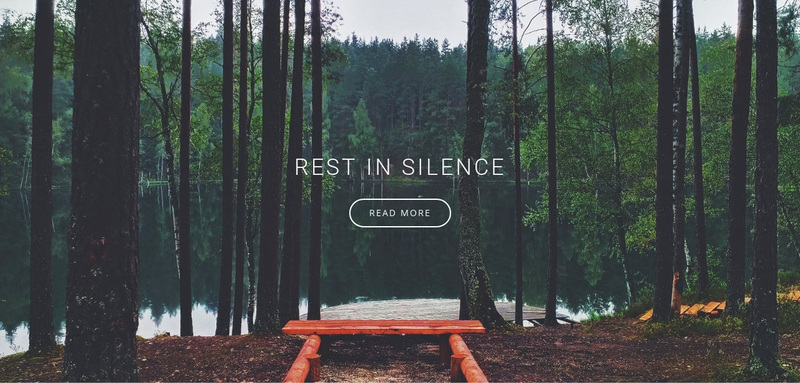 Rest in silence and solitude Web Page Design