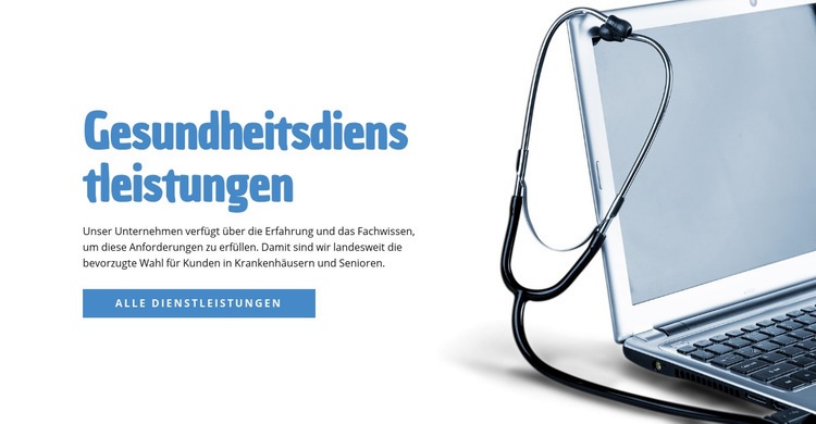 Gesundheitsdienstleistungen Website Builder-Vorlagen