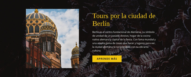 Tours por la ciudad de Berlín Plantilla HTML