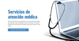 Servicios De Atención Médica: Plantilla De Una Página Para Cualquier Dispositivo