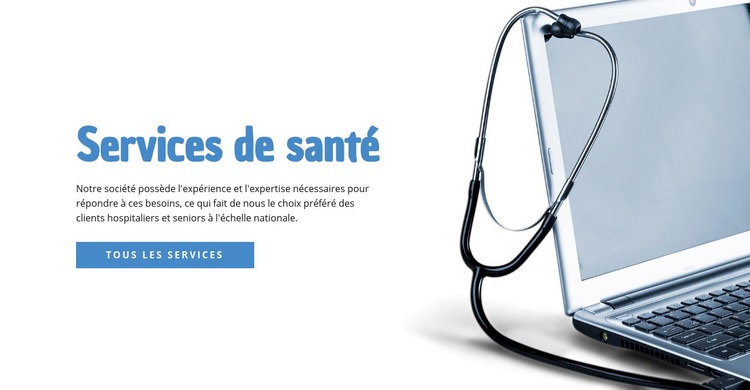 Services de santé Page de destination