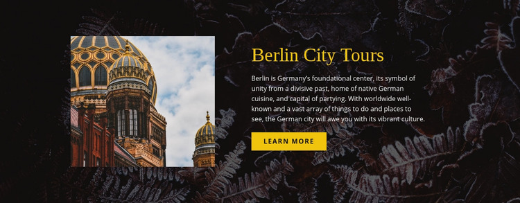 Berlin city tours  Homepage Design