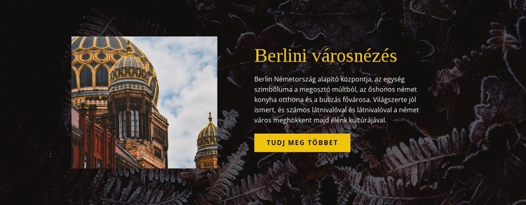 Berlini városnézés HTML Sablon