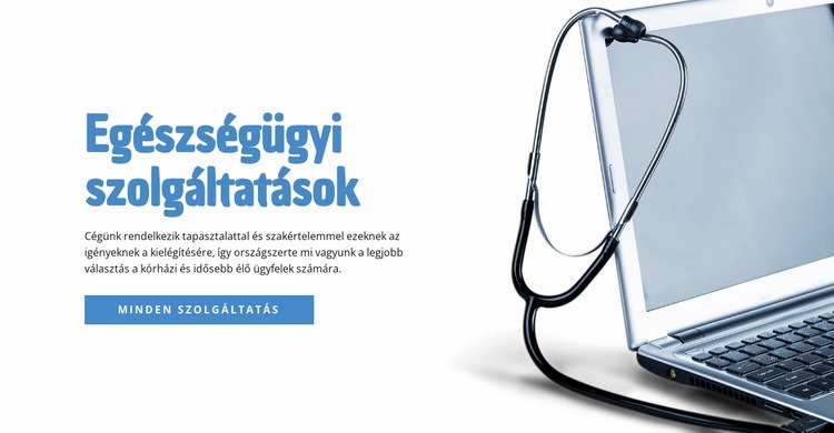 Egészségügyi szolgáltatások Weboldal sablon
