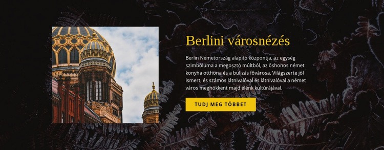 Berlini városnézés Weboldal tervezés
