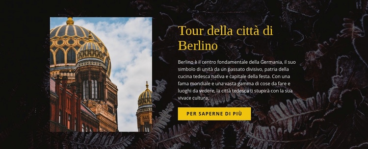 Tour della città di Berlino Mockup del sito web