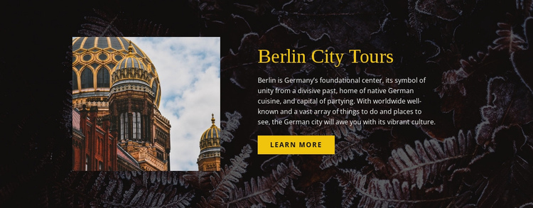 Berlin city tours  One Page Template