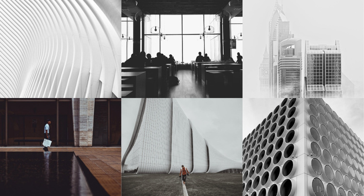 Gallery with architecture photo Template