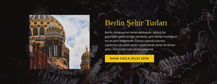 Berlin şehir turları Web Sitesi Mockup'ı