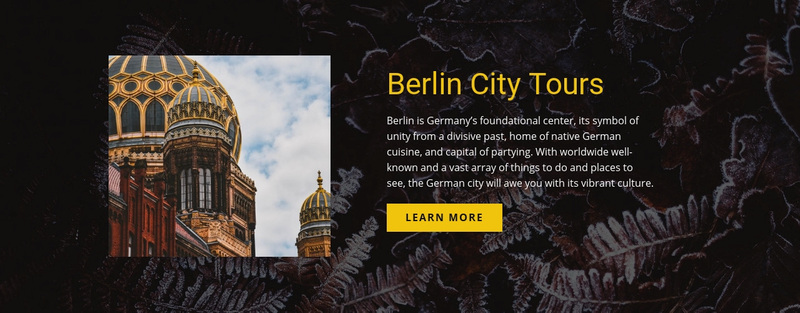 Berlin city tours  Web Page Design