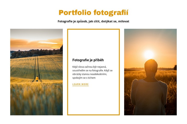 Portfolio fotografií Webový design