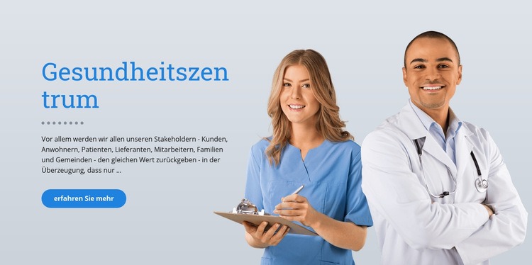 Gesundheitsvorsorge HTML-Vorlage