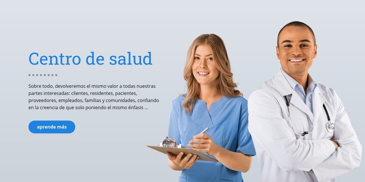 Cuidado de la salud Creador de sitios web HTML