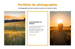 Disposition Du Site Web Pour Portfolio De Photographie