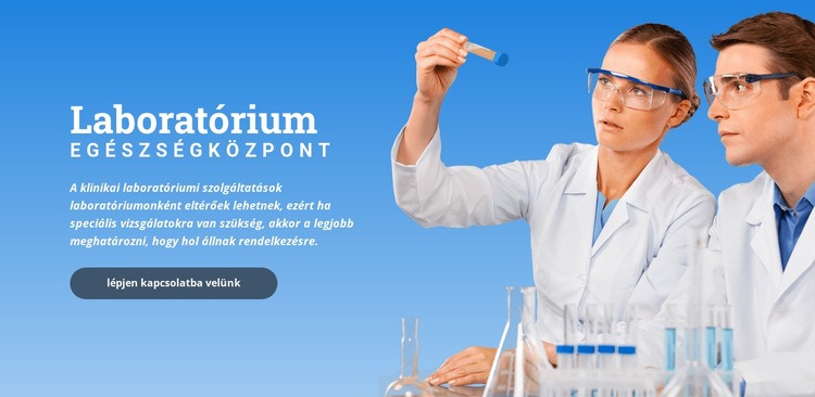 Laboratóriumi orvosi központ HTML Sablon