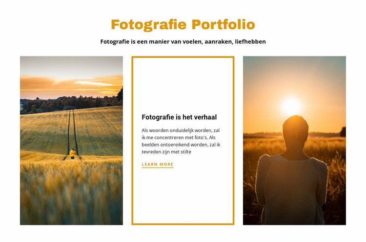 Fotografie portfolio Website ontwerp