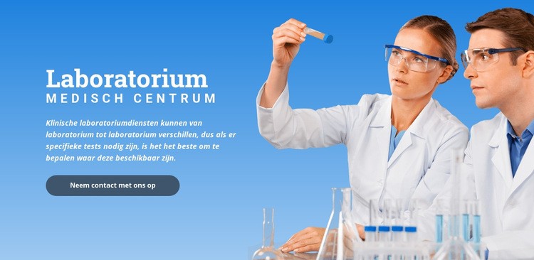 Llaboratorium medisch centrum Website ontwerp