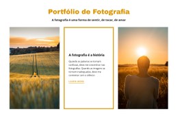 Portfólio De Fotografia Modelo De Página De Destino
