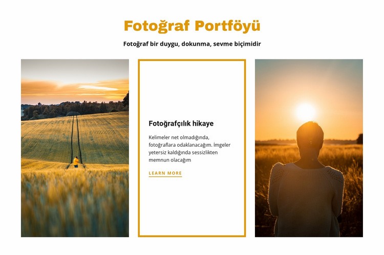 Fotoğraf portföyü Web sitesi tasarımı