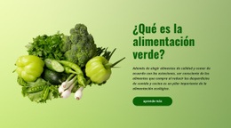 Alimentación Ecológica Verde - Creador Web