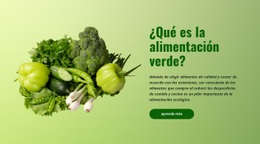 Alimentación Ecológica Verde: Página De Destino Definitiva