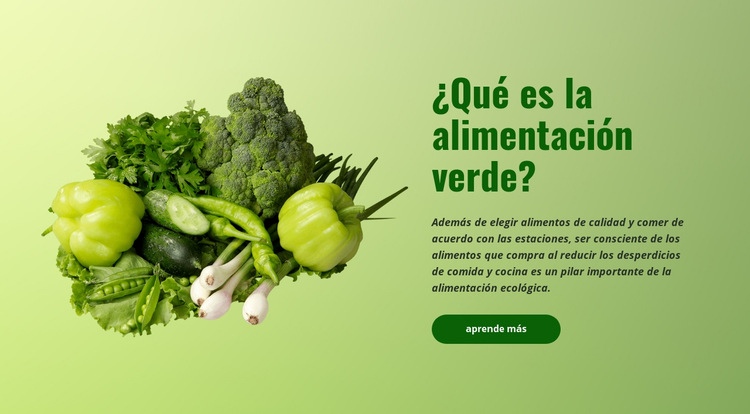 Alimentación ecológica verde Plantilla CSS
