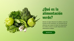 Alimentación Ecológica Verde: Plantilla De Sitio Web Joomla