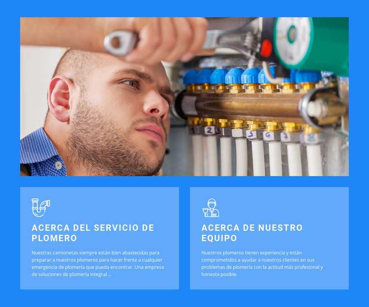 Reservar servicios de plomería Plantilla Joomla