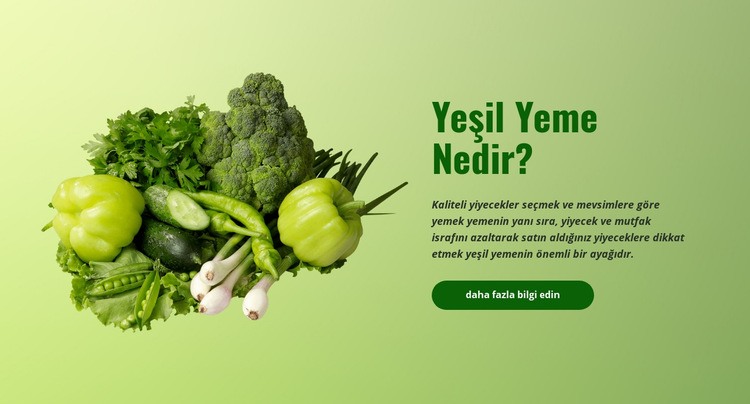 Organik Yeşil Yeme Açılış sayfası