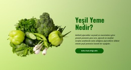 Organik Yeşil Yeme CSS Düzeni Şablonu