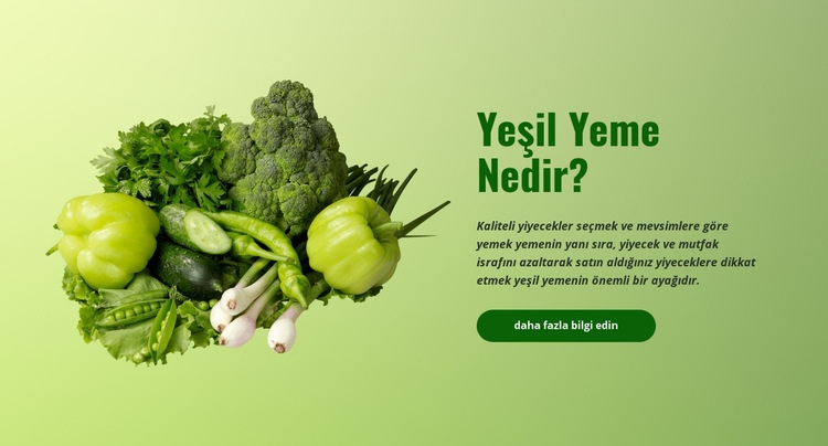 Organik Yeşil Yeme CSS Şablonu