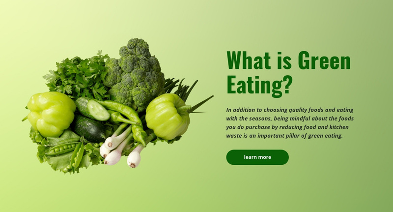 Organic Green Eating Web Page Design