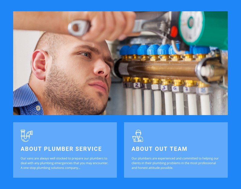Book plumbing services Web Page Design