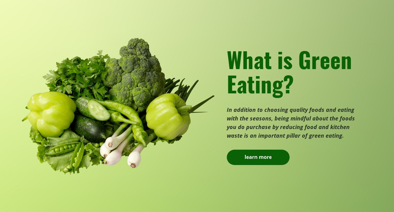 Organic Green Eating Wix Template Alternative