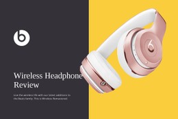 Wireless Headphones Reviews Landing Page Template